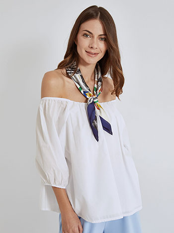 Top off the shoulder in white
