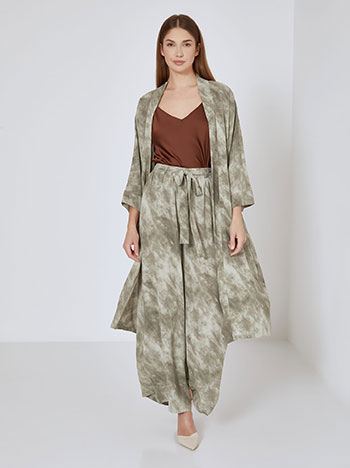 Kimono tie dye in khaki - Pose3