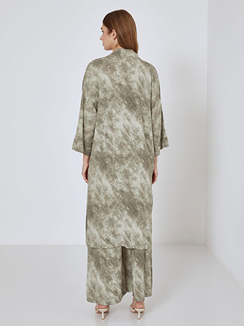 Kimono tie dye in khaki - Pose4