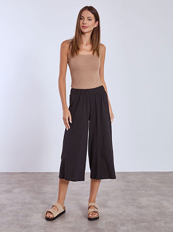 Culottes cotton in black