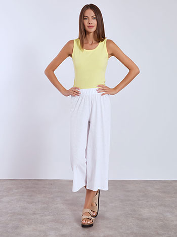 Culottes cotton in white