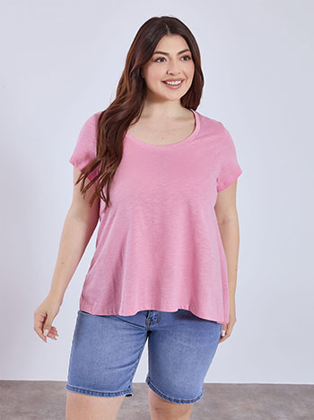 T-shirt με καμπύλη στο τελείωμα σε σάπιο μήλο