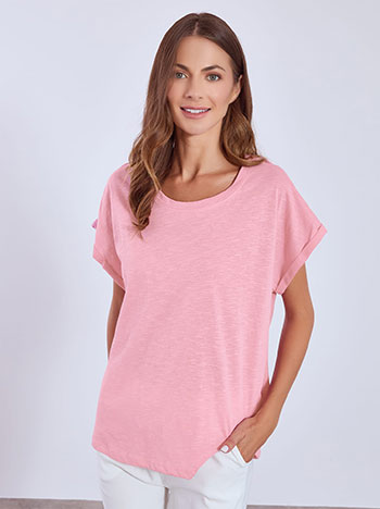 Μπλούζα με γυριστό μανίκι σε σάπιο μήλο