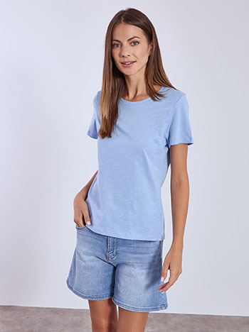 T-shirt cotton in light blue
