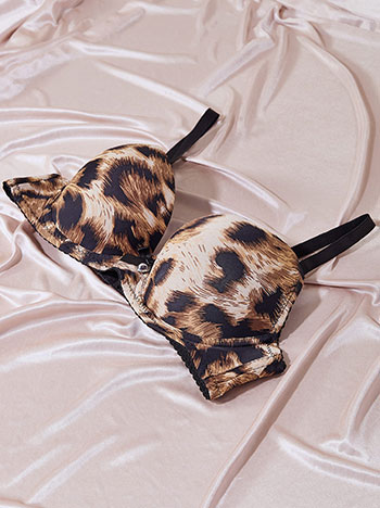 Σουτιέν με animal print σε καφέ