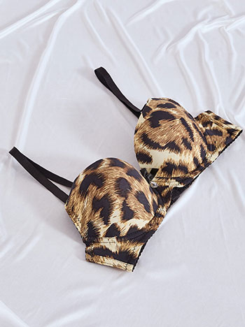 Σουτιέν με animal print σε μπεζ