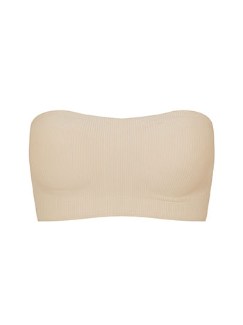 Strapless bustier in beige