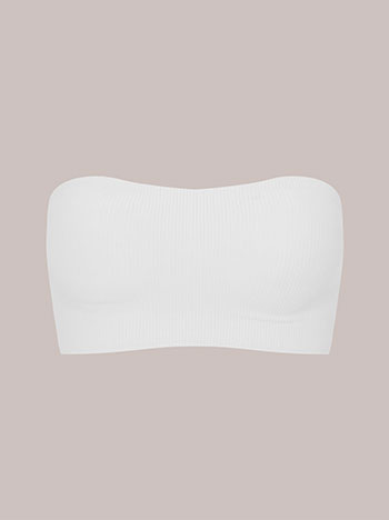 Strapless bustier in white