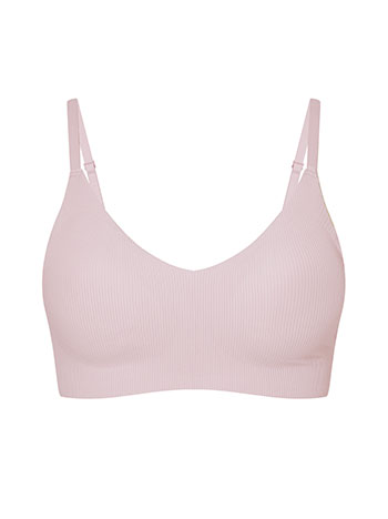 Bra ribbed in light purple