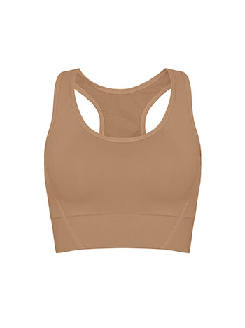 Bustier with sports back in brown