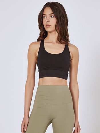 Bustier with sports back in black