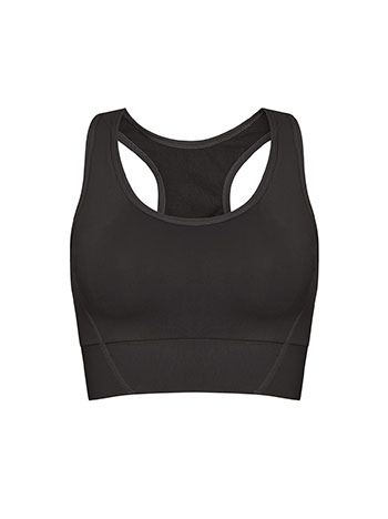Bustier with sports back in black