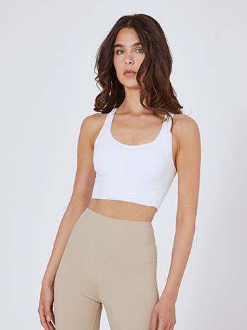 Bustier with sports back in white