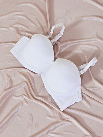 Bra monochrome padded in white