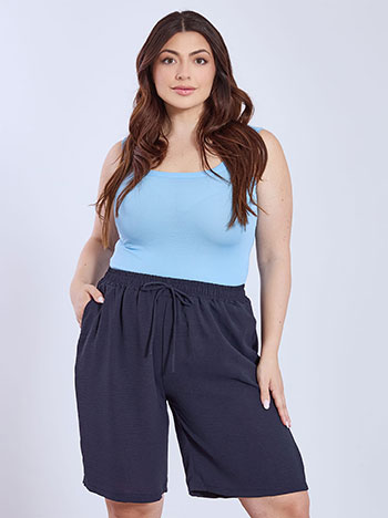 Bermuda shorts monochrome in dark blue