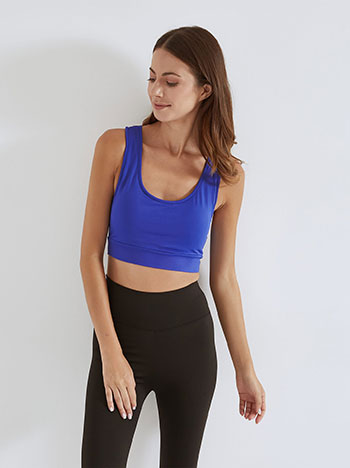 Crop top αθλητικό σε μπλε ηλεκτρίκ