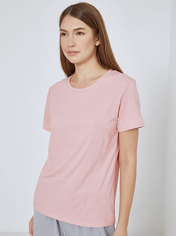 T-shirt with cotton in pink