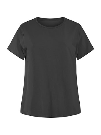 T-shirt με βαμβάκι σε μαύρο - Pose2