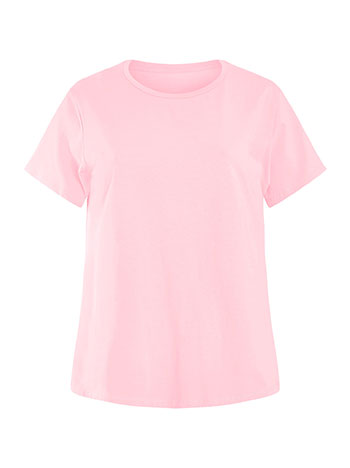T-shirt με βαμβάκι σε ροζ - Pose2