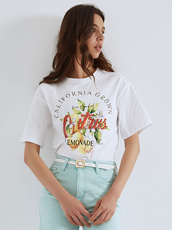 T-shirt California Grown in white