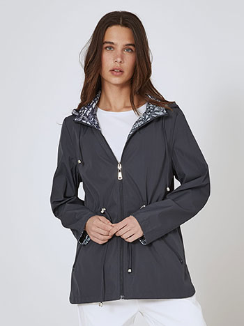 Jacket double face and inner cord in dark blue