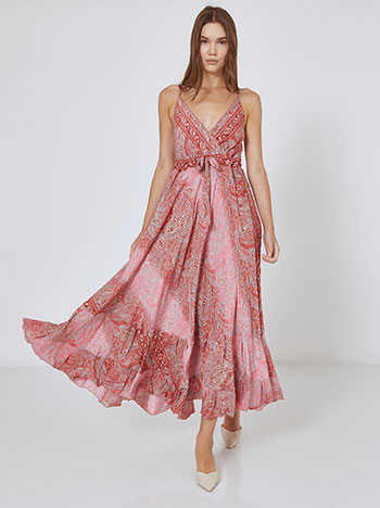 Dress paisley in dark red