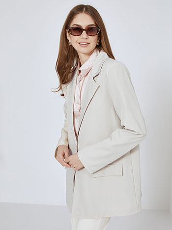 Blazer oversized in light beige