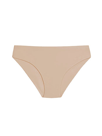 Brief seamless monochrome in dark beige