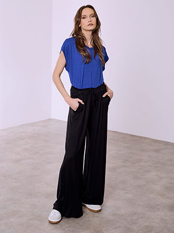 Παντελόνα με βισκόζη σε μαύρο