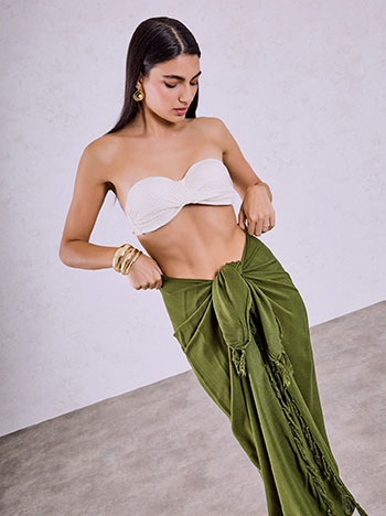 Pareo monochrome in khaki
