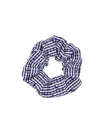 Λαστιχάκι μαλλιών με μεταλλιζέ λεπτομέρειες σε μπλε