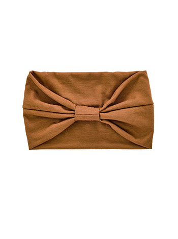 Monochrome headband in camel