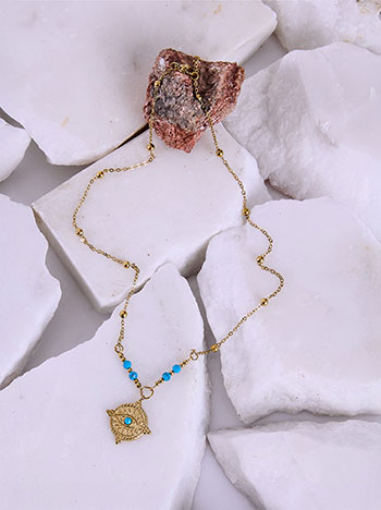 Evil eye necklace in gold