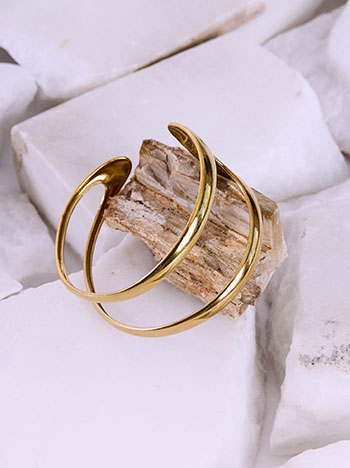 Βραχιόλι cuff διπλό σε χρυσαφί