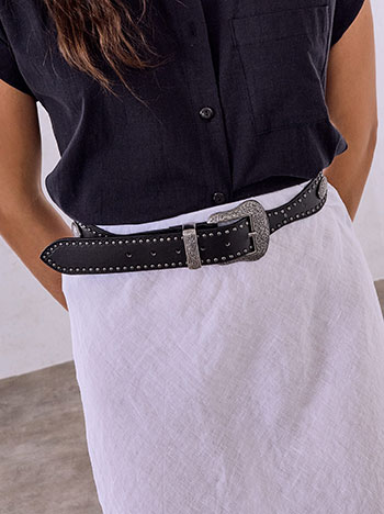 Belt with studs in black