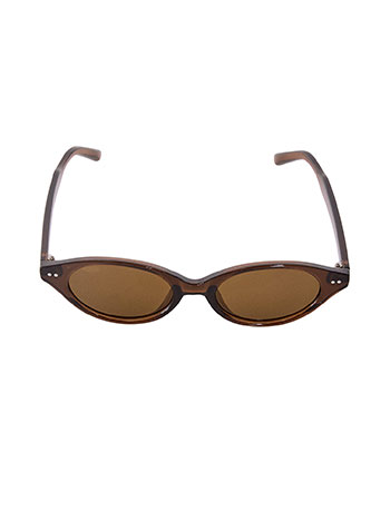 Γυαλιά ηλίου στενά οβάλ σε καφέ