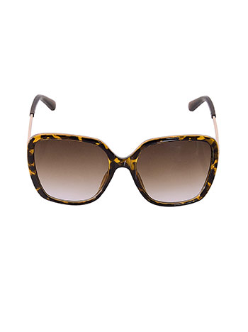 Sunglasses with metal temples in brown