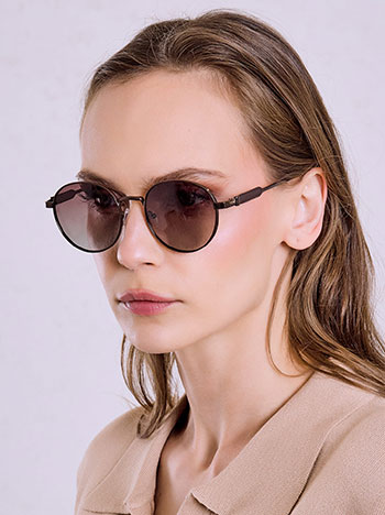 Round sunglasses in bronze