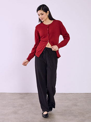 Wide leg trousers monochrome in black