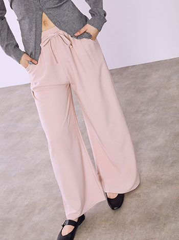 Wide leg trousers monochrome in pink