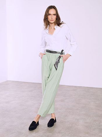 Παντελόνι με διακοσμητικό μαντήλι σε βεραμάν