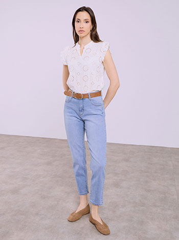 Τζιν με βαμβάκι σε μπλε