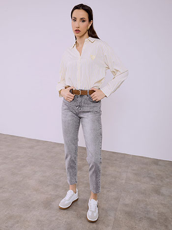 Τζιν με αποσπώμενη ζώνη σε γκρι