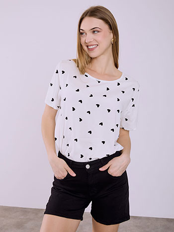 Jeans shorts monochrome in black