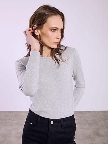 Sweater monochrome with soft touch in grey