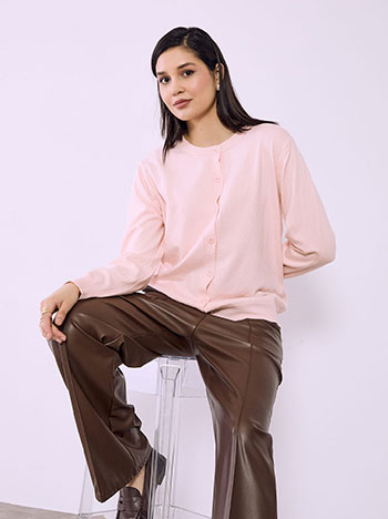 Cardigan knitted in pink