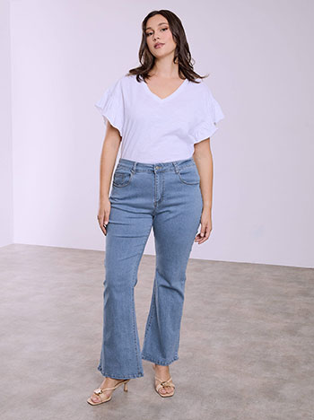 Jeans push up with cotton in blue