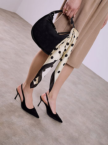 Μαντήλι πουά σε μπεζ ανοιχτό