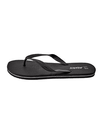 Monochrome flip flops in black