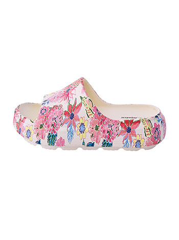 Slides with flowers in fuchsia